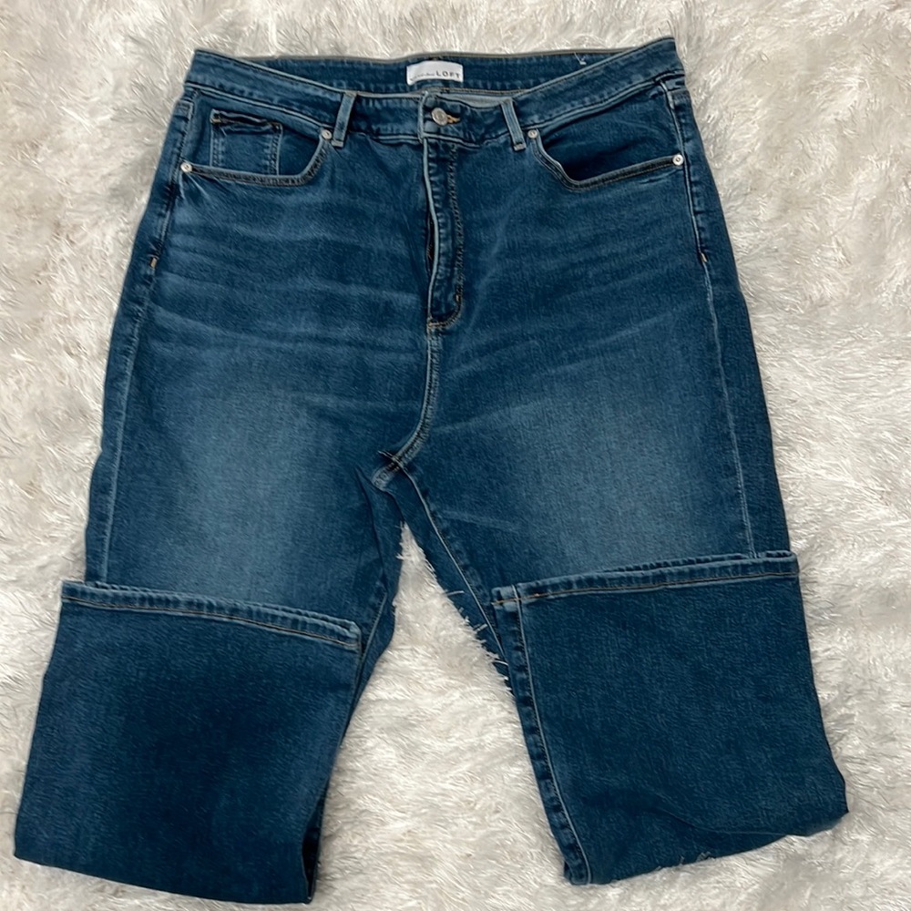 LOFT Curvy Kick Cropped Jeans - Ankle Length
